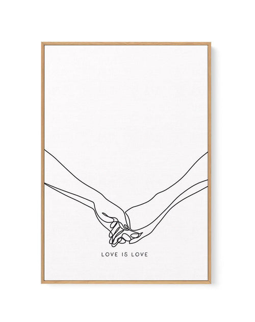 Love Is Love | Holding Hands | Framed Canvas-CANVAS-You can shop wall art online with Olive et Oriel for everything from abstract art to fun kids wall art. Our beautiful modern art prints and canvas art are available from large canvas prints to wall art paintings and our proudly Australian artwork collection offers only the highest quality framed large wall art and canvas art Australia - You can buy fashion photography prints or Hampton print posters and paintings on canvas from Olive et Oriel a
