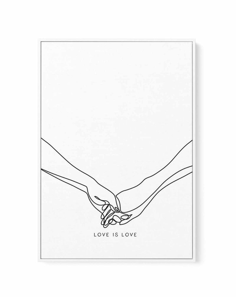 Love Is Love | Holding Hands | Framed Canvas-CANVAS-You can shop wall art online with Olive et Oriel for everything from abstract art to fun kids wall art. Our beautiful modern art prints and canvas art are available from large canvas prints to wall art paintings and our proudly Australian artwork collection offers only the highest quality framed large wall art and canvas art Australia - You can buy fashion photography prints or Hampton print posters and paintings on canvas from Olive et Oriel a