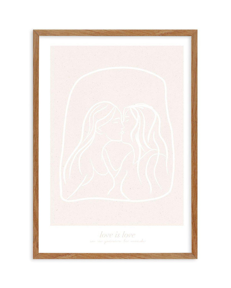 Love Is Love I Art Print-PRINT-Olive et Oriel-Olive et Oriel-50x70 cm | 19.6" x 27.5"-Walnut-With White Border-Buy-Australian-Art-Prints-Online-with-Olive-et-Oriel-Your-Artwork-Specialists-Austrailia-Decorate-With-Coastal-Photo-Wall-Art-Prints-From-Our-Beach-House-Artwork-Collection-Fine-Poster-and-Framed-Artwork