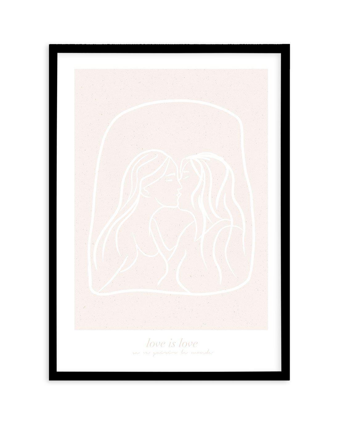 Love Is Love I Art Print-PRINT-Olive et Oriel-Olive et Oriel-A5 | 5.8" x 8.3" | 14.8 x 21cm-Black-With White Border-Buy-Australian-Art-Prints-Online-with-Olive-et-Oriel-Your-Artwork-Specialists-Austrailia-Decorate-With-Coastal-Photo-Wall-Art-Prints-From-Our-Beach-House-Artwork-Collection-Fine-Poster-and-Framed-Artwork