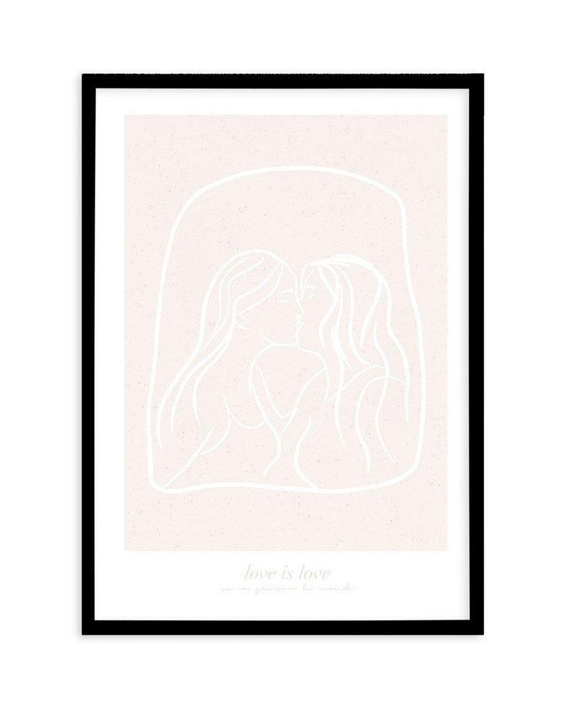 Love Is Love I Art Print-PRINT-Olive et Oriel-Olive et Oriel-A5 | 5.8" x 8.3" | 14.8 x 21cm-Black-With White Border-Buy-Australian-Art-Prints-Online-with-Olive-et-Oriel-Your-Artwork-Specialists-Austrailia-Decorate-With-Coastal-Photo-Wall-Art-Prints-From-Our-Beach-House-Artwork-Collection-Fine-Poster-and-Framed-Artwork