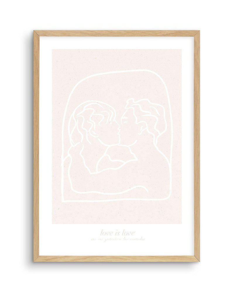 Love Is Love II Art Print-PRINT-Olive et Oriel-Olive et Oriel-A5 | 5.8" x 8.3" | 14.8 x 21cm-Oak-With White Border-Buy-Australian-Art-Prints-Online-with-Olive-et-Oriel-Your-Artwork-Specialists-Austrailia-Decorate-With-Coastal-Photo-Wall-Art-Prints-From-Our-Beach-House-Artwork-Collection-Fine-Poster-and-Framed-Artwork