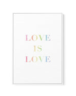 Love is Love | Rainbow | Framed Canvas-CANVAS-You can shop wall art online with Olive et Oriel for everything from abstract art to fun kids wall art. Our beautiful modern art prints and canvas art are available from large canvas prints to wall art paintings and our proudly Australian artwork collection offers only the highest quality framed large wall art and canvas art Australia - You can buy fashion photography prints or Hampton print posters and paintings on canvas from Olive et Oriel and hav
