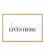 Love Lives Here Art Print-PRINT-Olive et Oriel-Olive et Oriel-A5 | 5.8" x 8.3" | 14.8 x 21cm-Oak-With White Border-Buy-Australian-Art-Prints-Online-with-Olive-et-Oriel-Your-Artwork-Specialists-Austrailia-Decorate-With-Coastal-Photo-Wall-Art-Prints-From-Our-Beach-House-Artwork-Collection-Fine-Poster-and-Framed-Artwork
