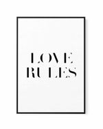 Love Rules | Framed Canvas-CANVAS-You can shop wall art online with Olive et Oriel for everything from abstract art to fun kids wall art. Our beautiful modern art prints and canvas art are available from large canvas prints to wall art paintings and our proudly Australian artwork collection offers only the highest quality framed large wall art and canvas art Australia - You can buy fashion photography prints or Hampton print posters and paintings on canvas from Olive et Oriel and have them deliv