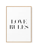 Love Rules | Framed Canvas-CANVAS-You can shop wall art online with Olive et Oriel for everything from abstract art to fun kids wall art. Our beautiful modern art prints and canvas art are available from large canvas prints to wall art paintings and our proudly Australian artwork collection offers only the highest quality framed large wall art and canvas art Australia - You can buy fashion photography prints or Hampton print posters and paintings on canvas from Olive et Oriel and have them deliv