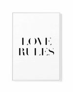 Love Rules | Framed Canvas-CANVAS-You can shop wall art online with Olive et Oriel for everything from abstract art to fun kids wall art. Our beautiful modern art prints and canvas art are available from large canvas prints to wall art paintings and our proudly Australian artwork collection offers only the highest quality framed large wall art and canvas art Australia - You can buy fashion photography prints or Hampton print posters and paintings on canvas from Olive et Oriel and have them deliv