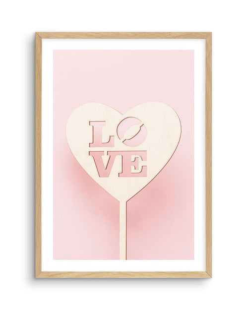 Love Sign Art Print-PRINT-Olive et Oriel-Olive et Oriel-A5 | 5.8" x 8.3" | 14.8 x 21cm-Oak-With White Border-Buy-Australian-Art-Prints-Online-with-Olive-et-Oriel-Your-Artwork-Specialists-Austrailia-Decorate-With-Coastal-Photo-Wall-Art-Prints-From-Our-Beach-House-Artwork-Collection-Fine-Poster-and-Framed-Artwork