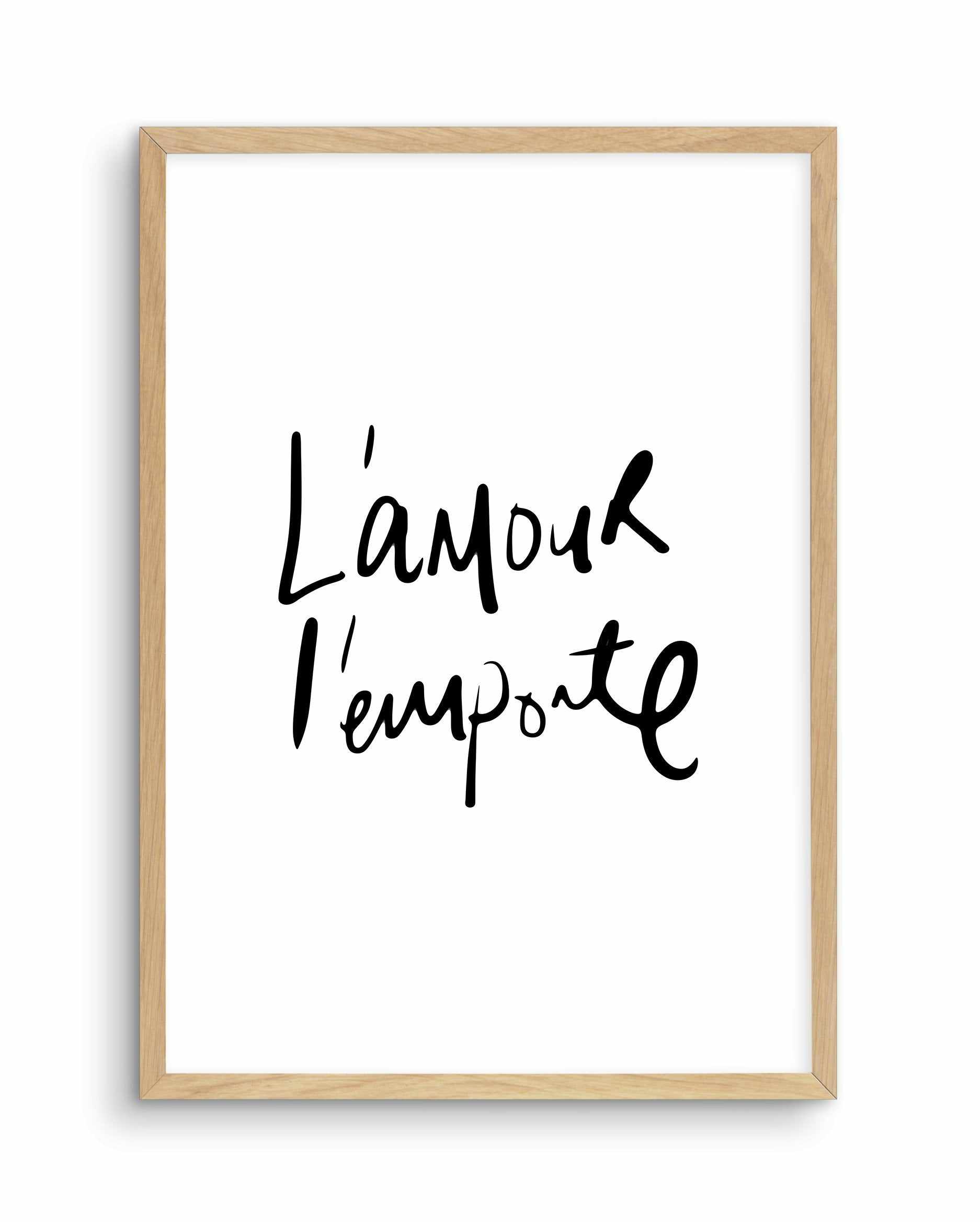 Love Wins | L'amour l'emporte Art Print-PRINT-Olive et Oriel-Olive et Oriel-A5 | 5.8" x 8.3" | 14.8 x 21cm-Oak-With White Border-Buy-Australian-Art-Prints-Online-with-Olive-et-Oriel-Your-Artwork-Specialists-Austrailia-Decorate-With-Coastal-Photo-Wall-Art-Prints-From-Our-Beach-House-Artwork-Collection-Fine-Poster-and-Framed-Artwork