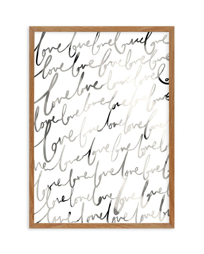 Love Written Art Print-PRINT-Olive et Oriel-Olive et Oriel-50x70 cm | 19.6" x 27.5"-Walnut-With White Border-Buy-Australian-Art-Prints-Online-with-Olive-et-Oriel-Your-Artwork-Specialists-Austrailia-Decorate-With-Coastal-Photo-Wall-Art-Prints-From-Our-Beach-House-Artwork-Collection-Fine-Poster-and-Framed-Artwork