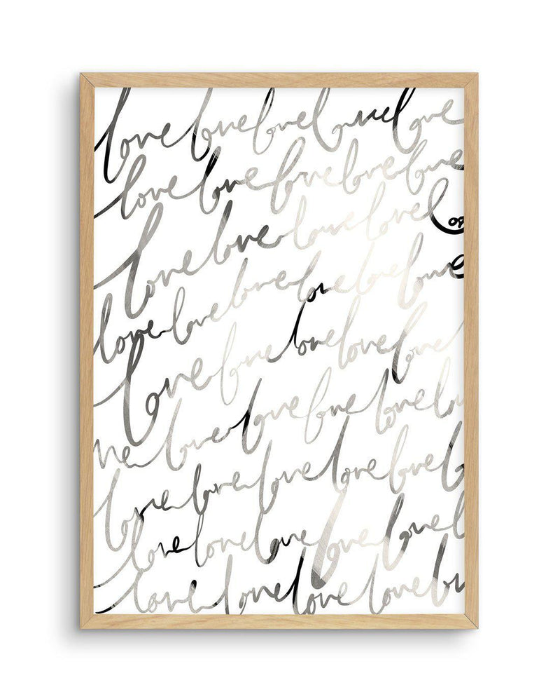 Love Written Art Print-PRINT-Olive et Oriel-Olive et Oriel-A5 | 5.8" x 8.3" | 14.8 x 21cm-Oak-With White Border-Buy-Australian-Art-Prints-Online-with-Olive-et-Oriel-Your-Artwork-Specialists-Austrailia-Decorate-With-Coastal-Photo-Wall-Art-Prints-From-Our-Beach-House-Artwork-Collection-Fine-Poster-and-Framed-Artwork