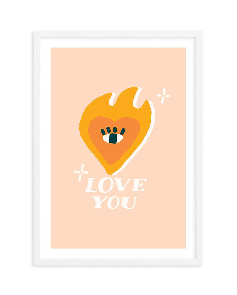 Love You | Heart Art Print-PRINT-Olive et Oriel-Olive et Oriel-A5 | 5.8" x 8.3" | 14.8 x 21cm-White-With White Border-Buy-Australian-Art-Prints-Online-with-Olive-et-Oriel-Your-Artwork-Specialists-Austrailia-Decorate-With-Coastal-Photo-Wall-Art-Prints-From-Our-Beach-House-Artwork-Collection-Fine-Poster-and-Framed-Artwork