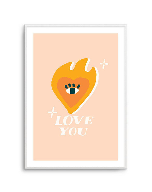 Love You | Heart Art Print-PRINT-Olive et Oriel-Olive et Oriel-A5 | 5.8" x 8.3" | 14.8 x 21cm-Unframed Art Print-With White Border-Buy-Australian-Art-Prints-Online-with-Olive-et-Oriel-Your-Artwork-Specialists-Austrailia-Decorate-With-Coastal-Photo-Wall-Art-Prints-From-Our-Beach-House-Artwork-Collection-Fine-Poster-and-Framed-Artwork