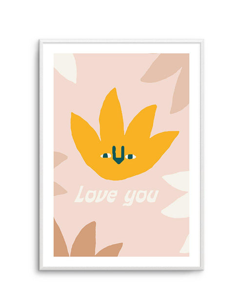 Love You | Wildflower Art Print-PRINT-Olive et Oriel-Olive et Oriel-A5 | 5.8" x 8.3" | 14.8 x 21cm-Unframed Art Print-With White Border-Buy-Australian-Art-Prints-Online-with-Olive-et-Oriel-Your-Artwork-Specialists-Austrailia-Decorate-With-Coastal-Photo-Wall-Art-Prints-From-Our-Beach-House-Artwork-Collection-Fine-Poster-and-Framed-Artwork