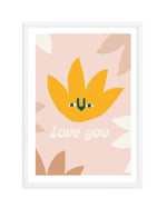 Love You | Wildflower Art Print-PRINT-Olive et Oriel-Olive et Oriel-A5 | 5.8" x 8.3" | 14.8 x 21cm-White-With White Border-Buy-Australian-Art-Prints-Online-with-Olive-et-Oriel-Your-Artwork-Specialists-Austrailia-Decorate-With-Coastal-Photo-Wall-Art-Prints-From-Our-Beach-House-Artwork-Collection-Fine-Poster-and-Framed-Artwork
