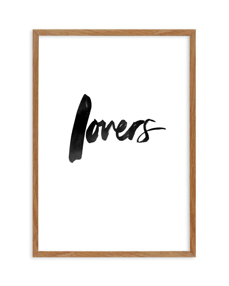 Lovers | Brushscript Art Print-PRINT-Olive et Oriel-Olive et Oriel-50x70 cm | 19.6" x 27.5"-Walnut-With White Border-Buy-Australian-Art-Prints-Online-with-Olive-et-Oriel-Your-Artwork-Specialists-Austrailia-Decorate-With-Coastal-Photo-Wall-Art-Prints-From-Our-Beach-House-Artwork-Collection-Fine-Poster-and-Framed-Artwork