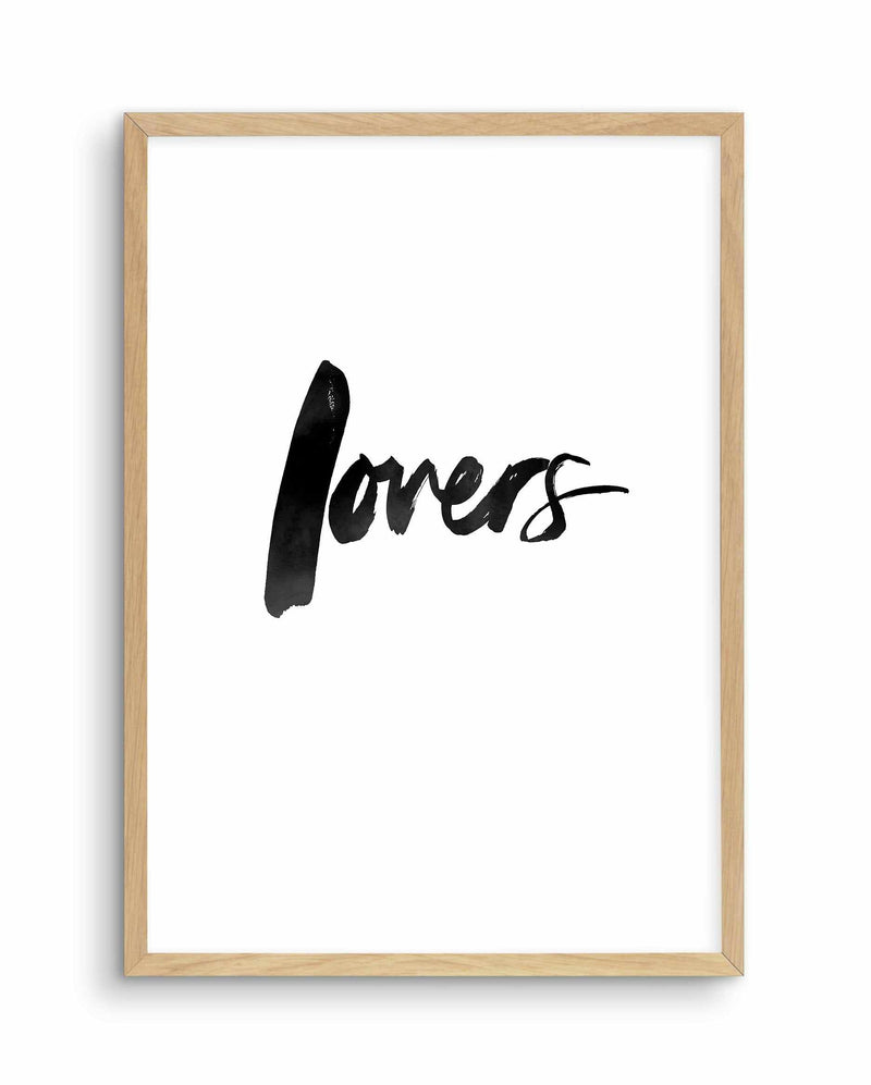 Lovers | Brushscript Art Print-PRINT-Olive et Oriel-Olive et Oriel-A5 | 5.8" x 8.3" | 14.8 x 21cm-Oak-With White Border-Buy-Australian-Art-Prints-Online-with-Olive-et-Oriel-Your-Artwork-Specialists-Austrailia-Decorate-With-Coastal-Photo-Wall-Art-Prints-From-Our-Beach-House-Artwork-Collection-Fine-Poster-and-Framed-Artwork