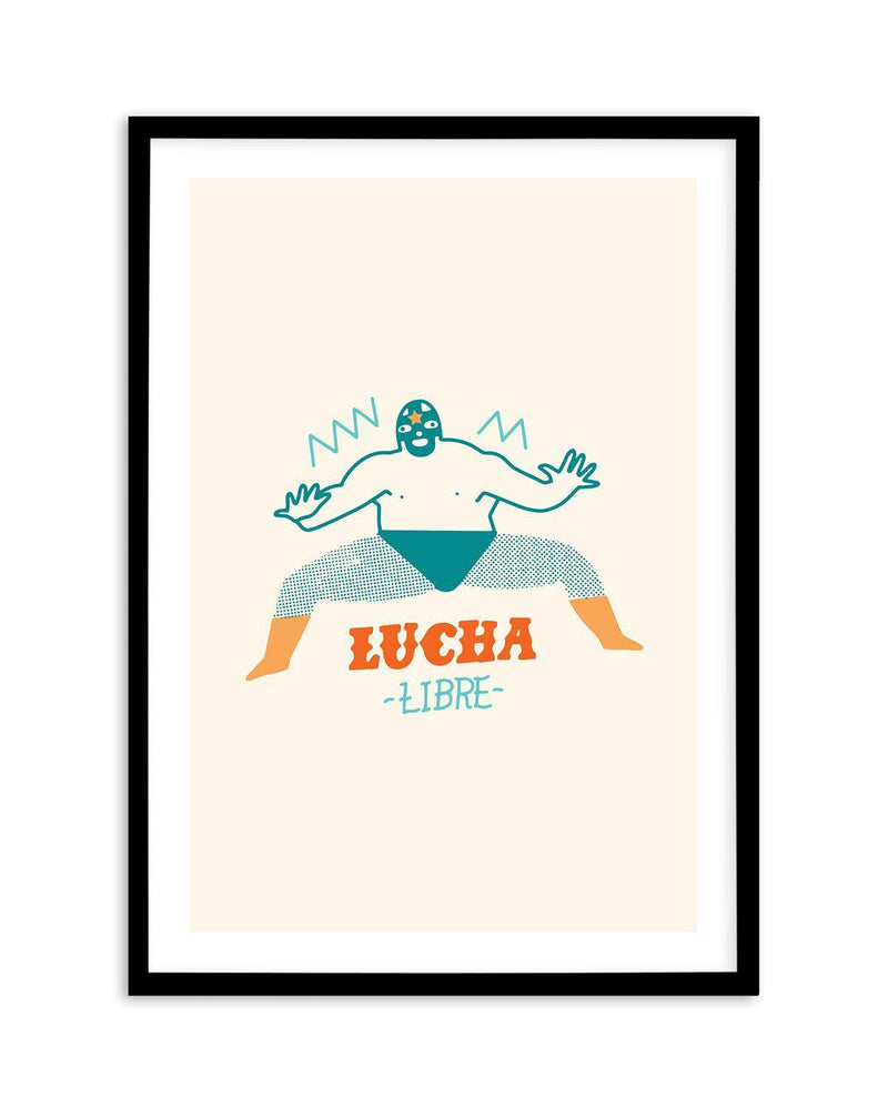 Lucha Libre Fighter Art Print-PRINT-Olive et Oriel-Olive et Oriel-A5 | 5.8" x 8.3" | 14.8 x 21cm-Black-With White Border-Buy-Australian-Art-Prints-Online-with-Olive-et-Oriel-Your-Artwork-Specialists-Austrailia-Decorate-With-Coastal-Photo-Wall-Art-Prints-From-Our-Beach-House-Artwork-Collection-Fine-Poster-and-Framed-Artwork