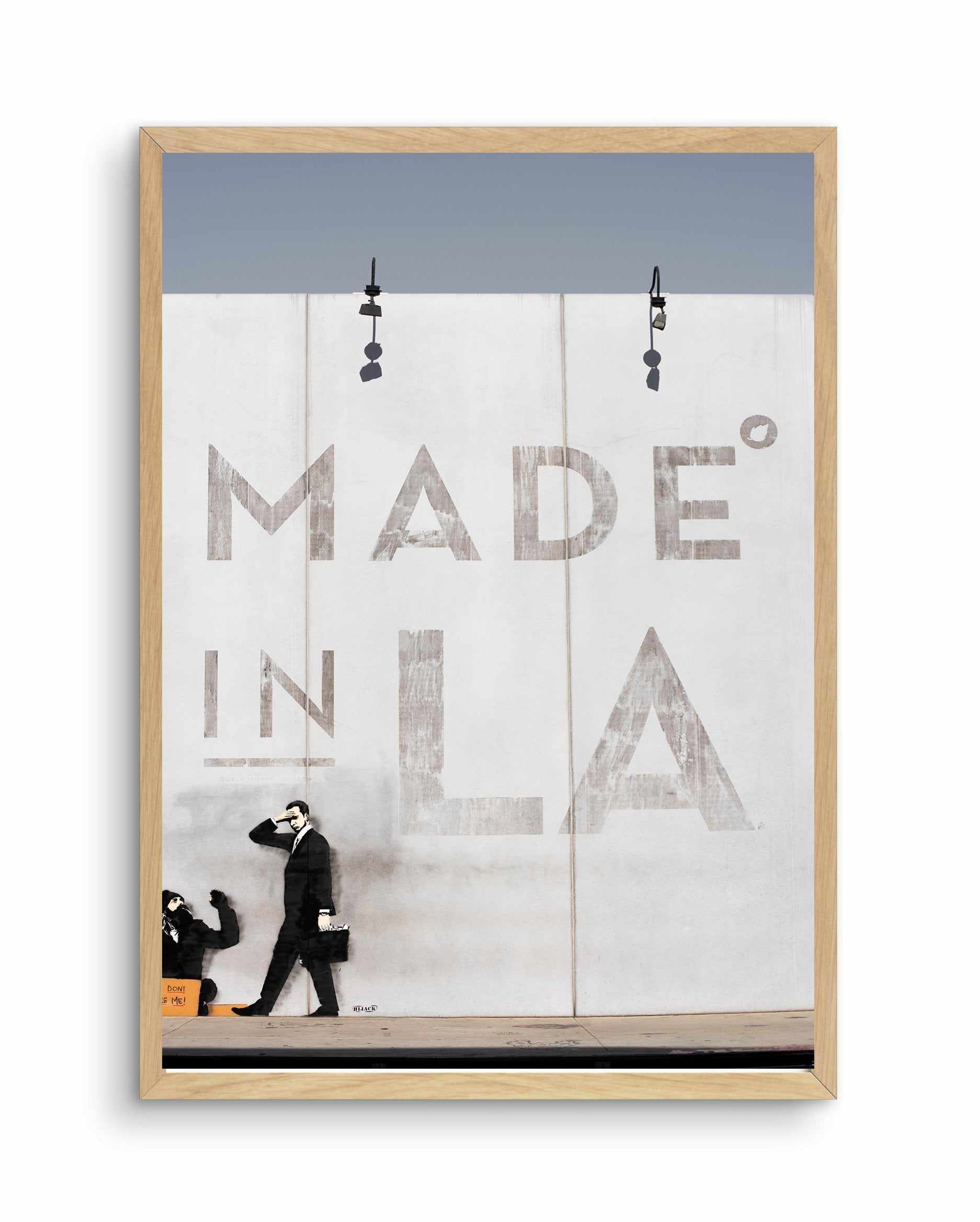 Made In LA Art Print-PRINT-Olive et Oriel-Olive et Oriel-A4 | 8.3" x 11.7" | 21 x 29.7cm-Oak-With White Border-Buy-Australian-Art-Prints-Online-with-Olive-et-Oriel-Your-Artwork-Specialists-Austrailia-Decorate-With-Coastal-Photo-Wall-Art-Prints-From-Our-Beach-House-Artwork-Collection-Fine-Poster-and-Framed-Artwork