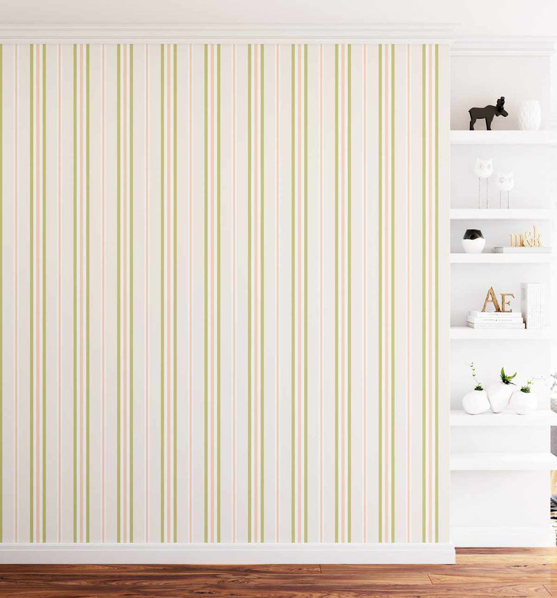 Malibu Stripe Wallpaper - Olive et Oriel