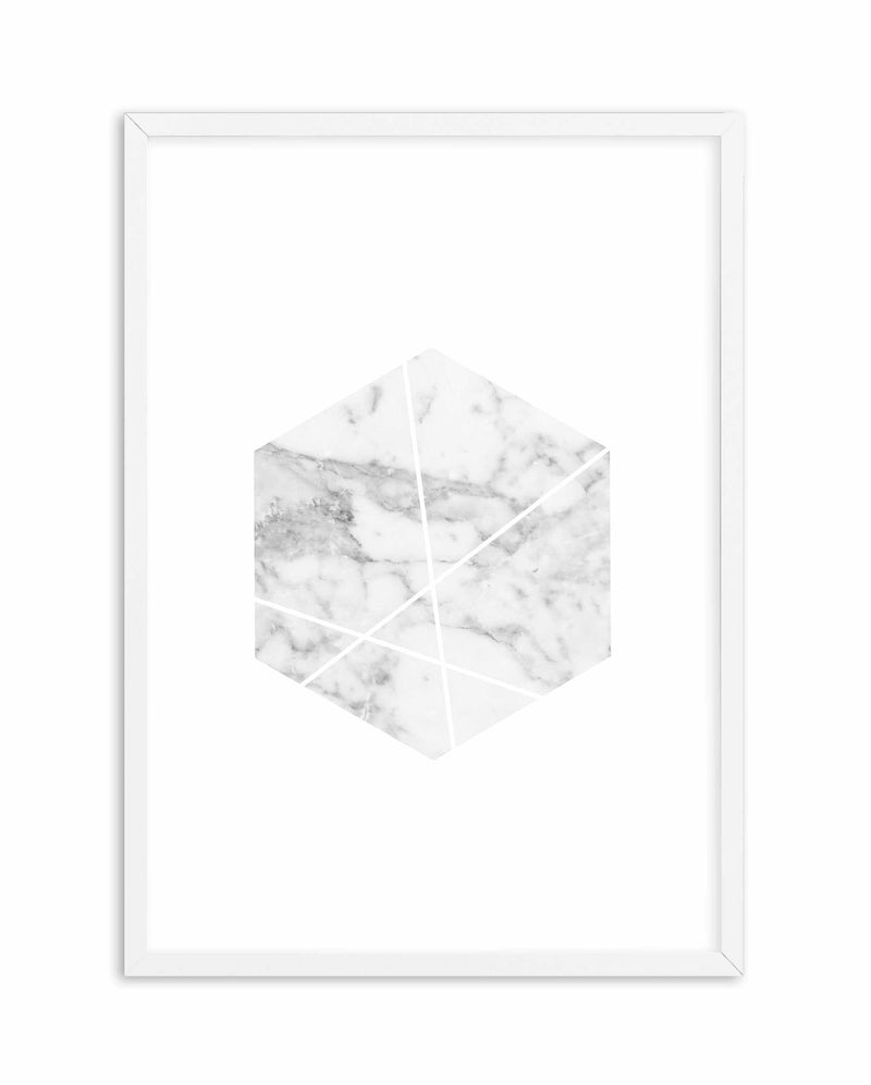 Marble Hex Art Print-PRINT-Olive et Oriel-Olive et Oriel-A5 | 5.8" x 8.3" | 14.8 x 21cm-White-With White Border-Buy-Australian-Art-Prints-Online-with-Olive-et-Oriel-Your-Artwork-Specialists-Austrailia-Decorate-With-Coastal-Photo-Wall-Art-Prints-From-Our-Beach-House-Artwork-Collection-Fine-Poster-and-Framed-Artwork
