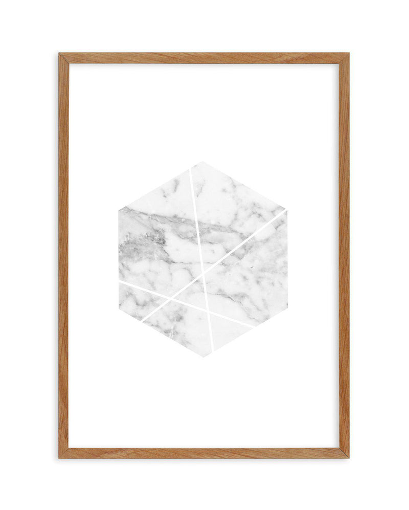 Marble Hex Art Print-PRINT-Olive et Oriel-Olive et Oriel-50x70 cm | 19.6" x 27.5"-Walnut-With White Border-Buy-Australian-Art-Prints-Online-with-Olive-et-Oriel-Your-Artwork-Specialists-Austrailia-Decorate-With-Coastal-Photo-Wall-Art-Prints-From-Our-Beach-House-Artwork-Collection-Fine-Poster-and-Framed-Artwork