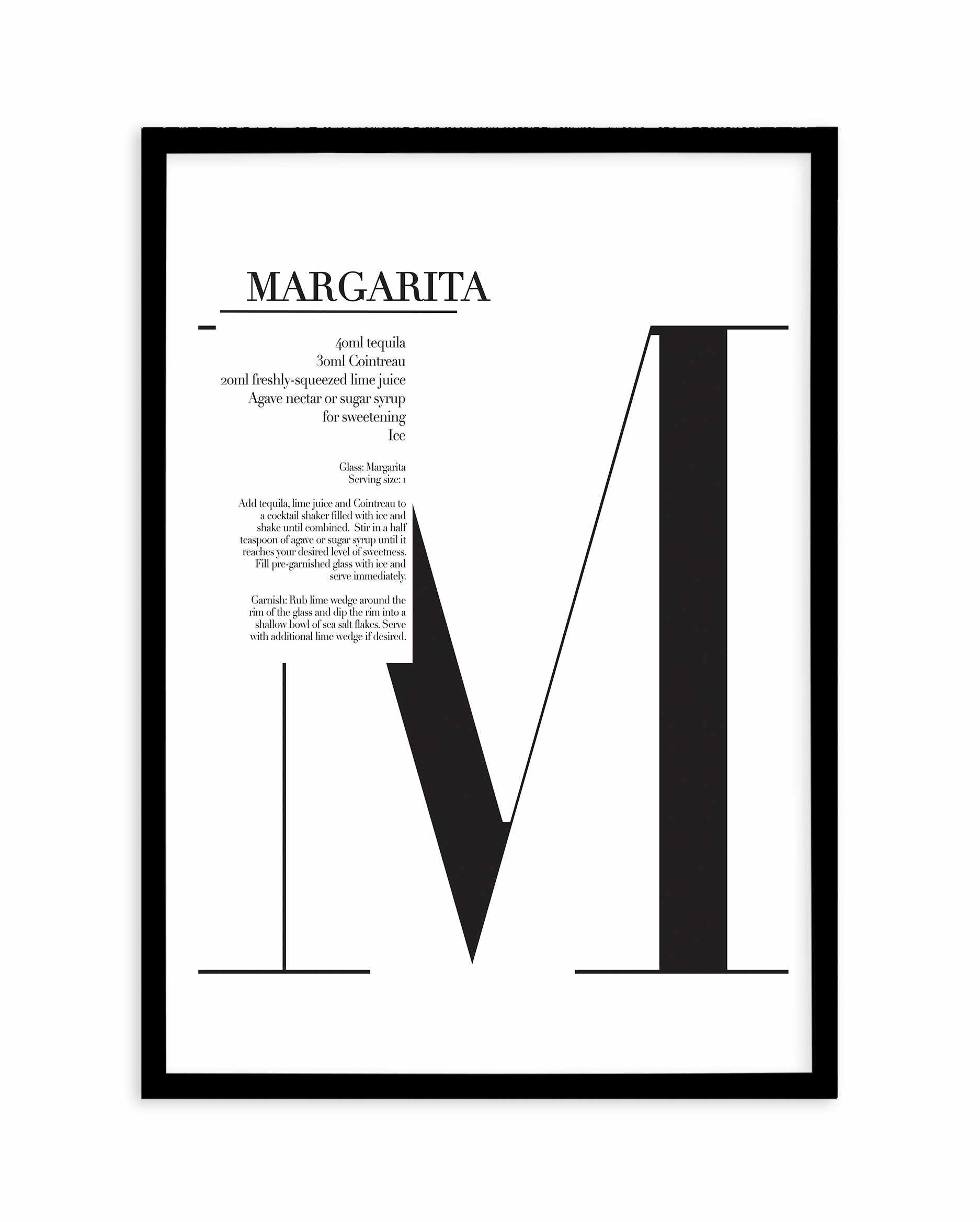 Margarita Art Print-PRINT-Olive et Oriel-Olive et Oriel-A5 | 5.8" x 8.3" | 14.8 x 21cm-Black-With White Border-Buy-Australian-Art-Prints-Online-with-Olive-et-Oriel-Your-Artwork-Specialists-Austrailia-Decorate-With-Coastal-Photo-Wall-Art-Prints-From-Our-Beach-House-Artwork-Collection-Fine-Poster-and-Framed-Artwork