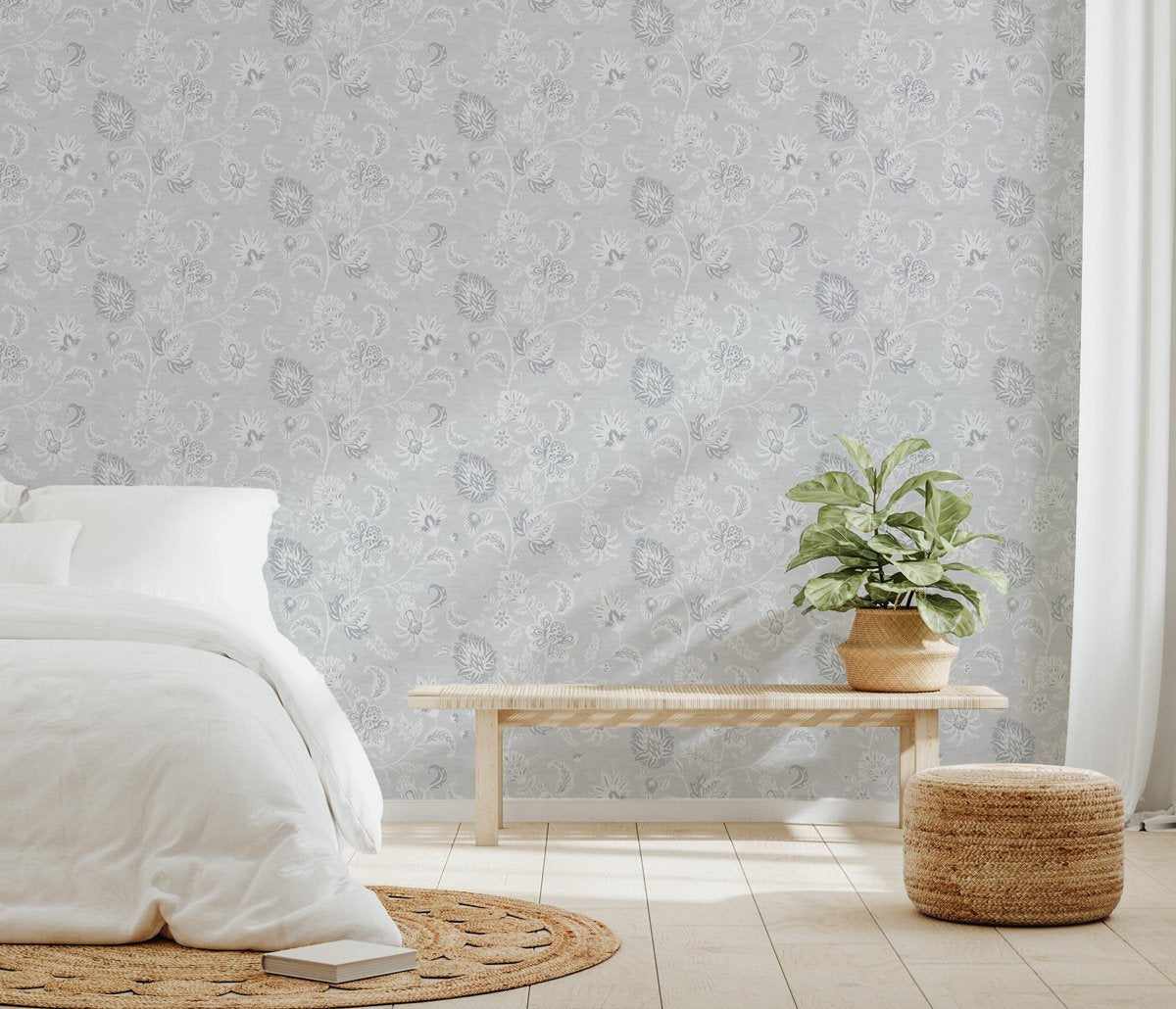 Marsielle in Salt Wallpaper - Olive et Oriel