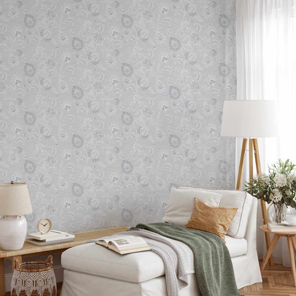 Marsielle in Salt Wallpaper - Olive et Oriel