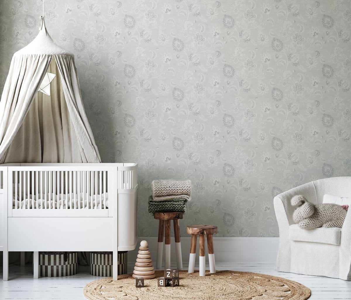 Marsielle in Salt Wallpaper - Olive et Oriel