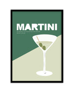 Martini | Vintage Art Print-PRINT-Olive et Oriel-Olive et Oriel-A5 | 5.8" x 8.3" | 14.8 x 21cm-Black-With White Border-Buy-Australian-Art-Prints-Online-with-Olive-et-Oriel-Your-Artwork-Specialists-Austrailia-Decorate-With-Coastal-Photo-Wall-Art-Prints-From-Our-Beach-House-Artwork-Collection-Fine-Poster-and-Framed-Artwork