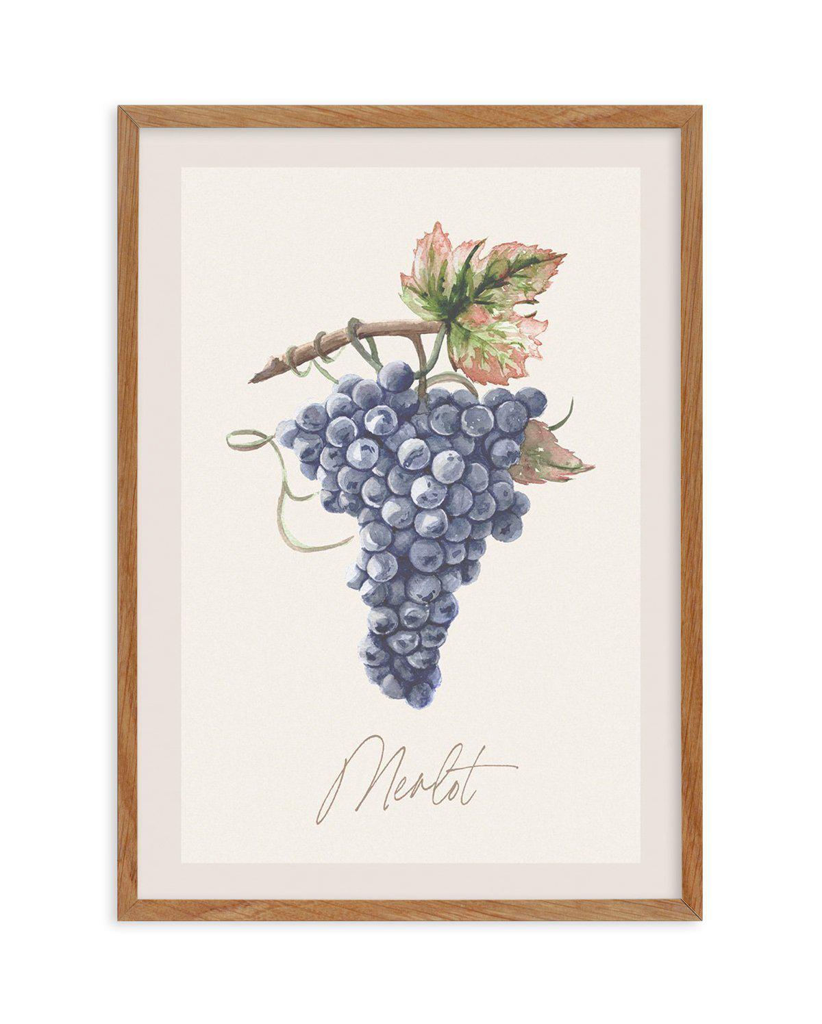 Merlot Art Print-PRINT-Olive et Oriel-Olive et Oriel-50x70 cm | 19.6" x 27.5"-Walnut-With White Border-Buy-Australian-Art-Prints-Online-with-Olive-et-Oriel-Your-Artwork-Specialists-Austrailia-Decorate-With-Coastal-Photo-Wall-Art-Prints-From-Our-Beach-House-Artwork-Collection-Fine-Poster-and-Framed-Artwork