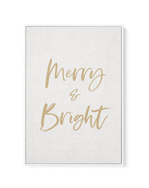 Merry & Bright | Framed Canvas-CANVAS-You can shop wall art online with Olive et Oriel for everything from abstract art to fun kids wall art. Our beautiful modern art prints and canvas art are available from large canvas prints to wall art paintings and our proudly Australian artwork collection offers only the highest quality framed large wall art and canvas art Australia - You can buy fashion photography prints or Hampton print posters and paintings on canvas from Olive et Oriel and have them d