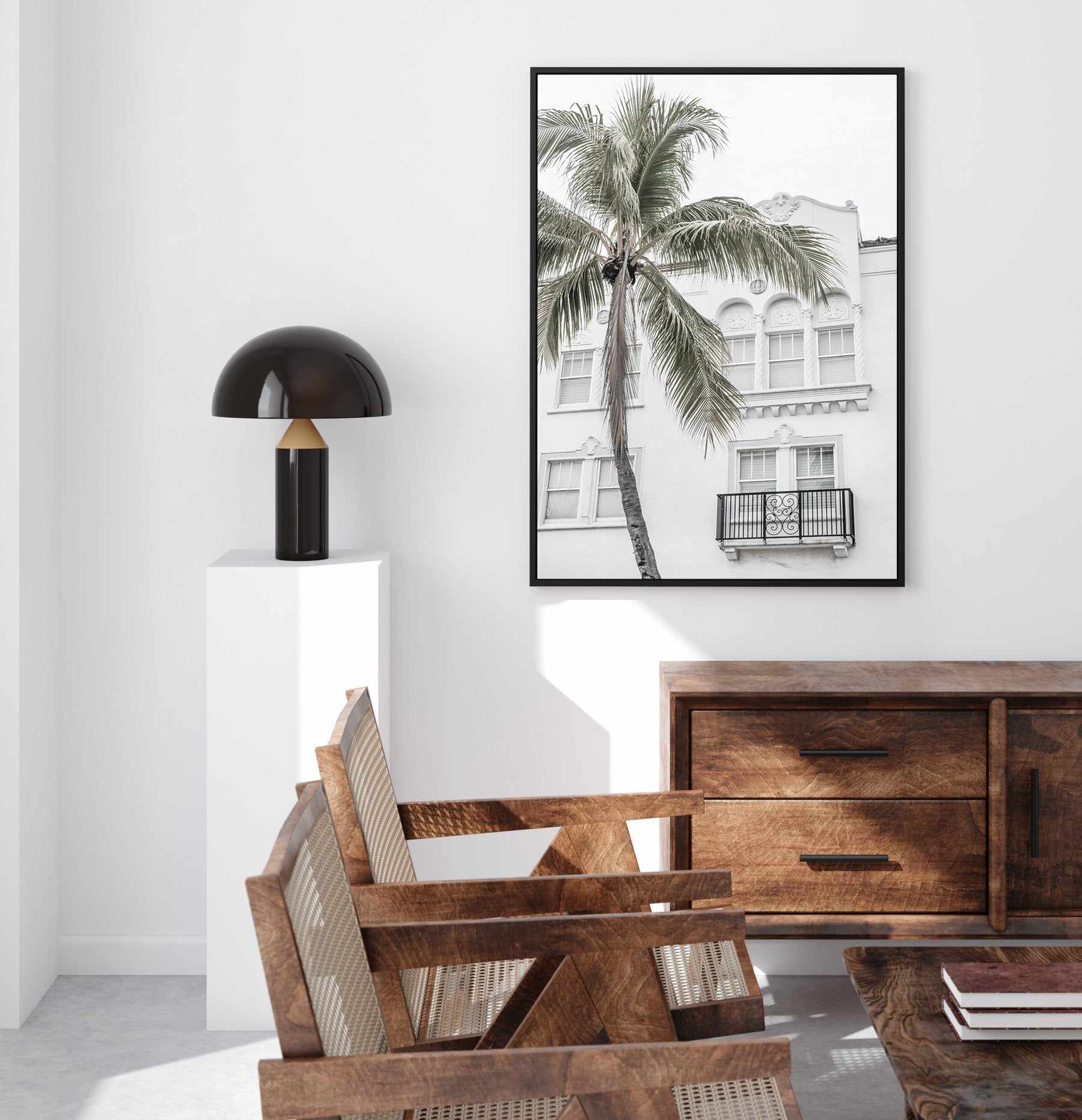 Miami Palms | Framed Canvas-CANVAS-You can shop wall art online with Olive et Oriel for everything from abstract art to fun kids wall art. Our beautiful modern art prints and canvas art are available from large canvas prints to wall art paintings and our proudly Australian artwork collection offers only the highest quality framed large wall art and canvas art Australia - You can buy fashion photography prints or Hampton print posters and paintings on canvas from Olive et Oriel and have them deli