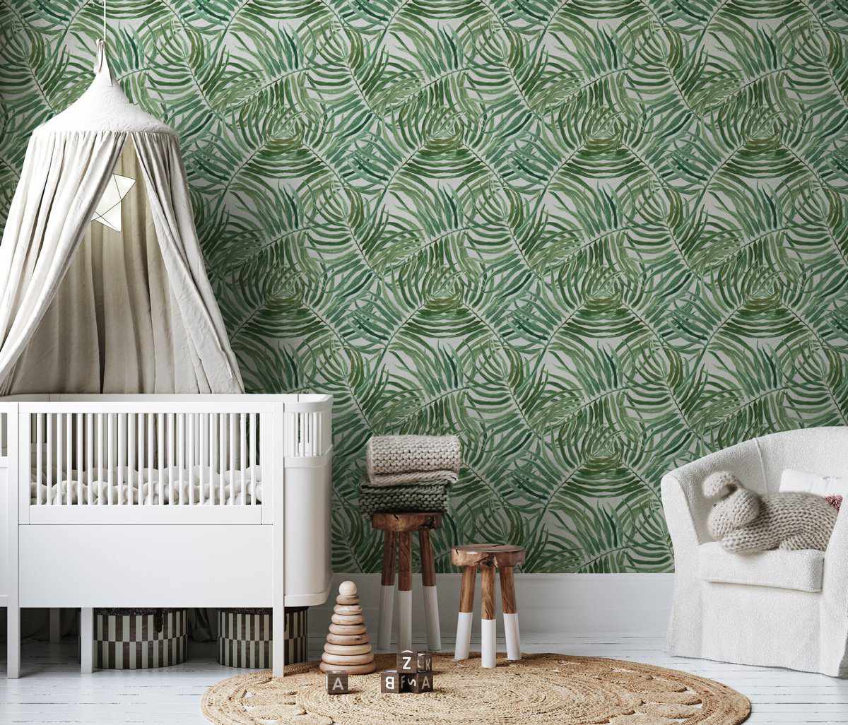 Miami Palms Wallpaper - Olive et Oriel