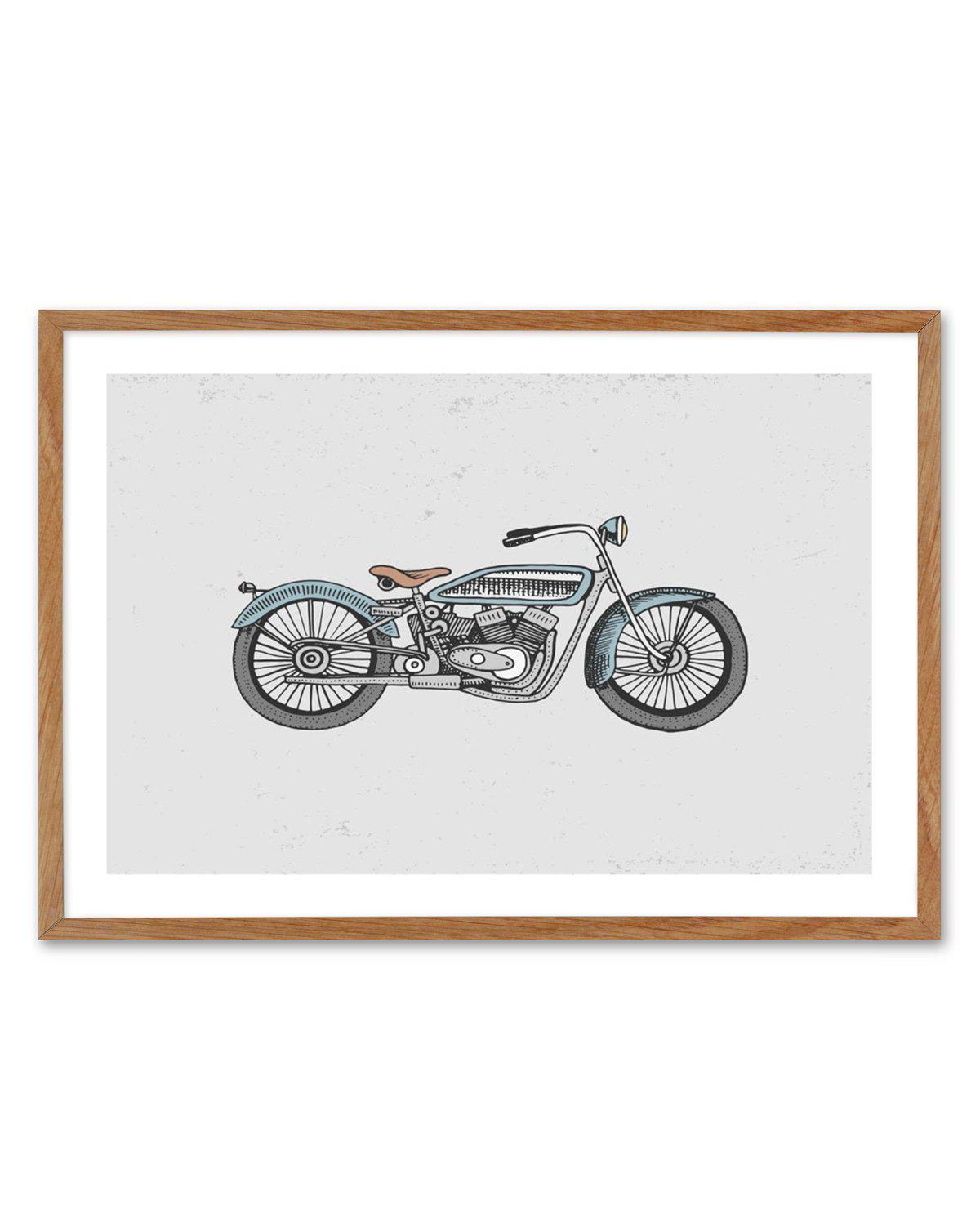 Mini Harley Art Print-PRINT-Olive et Oriel-Olive et Oriel-50x70 cm | 19.6" x 27.5"-Walnut-With White Border-Buy-Australian-Art-Prints-Online-with-Olive-et-Oriel-Your-Artwork-Specialists-Austrailia-Decorate-With-Coastal-Photo-Wall-Art-Prints-From-Our-Beach-House-Artwork-Collection-Fine-Poster-and-Framed-Artwork