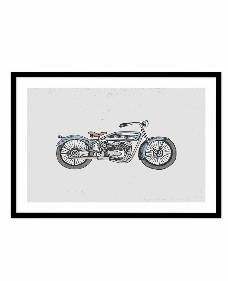 Mini Harley Art Print-PRINT-Olive et Oriel-Olive et Oriel-A4 | 8.3" x 11.7" | 21 x 29.7cm-Black-With White Border-Buy-Australian-Art-Prints-Online-with-Olive-et-Oriel-Your-Artwork-Specialists-Austrailia-Decorate-With-Coastal-Photo-Wall-Art-Prints-From-Our-Beach-House-Artwork-Collection-Fine-Poster-and-Framed-Artwork