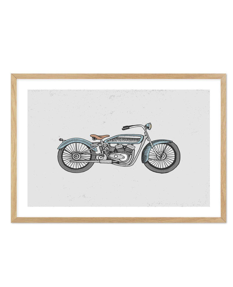 Mini Harley Art Print-PRINT-Olive et Oriel-Olive et Oriel-A4 | 8.3" x 11.7" | 21 x 29.7cm-Oak-With White Border-Buy-Australian-Art-Prints-Online-with-Olive-et-Oriel-Your-Artwork-Specialists-Austrailia-Decorate-With-Coastal-Photo-Wall-Art-Prints-From-Our-Beach-House-Artwork-Collection-Fine-Poster-and-Framed-Artwork