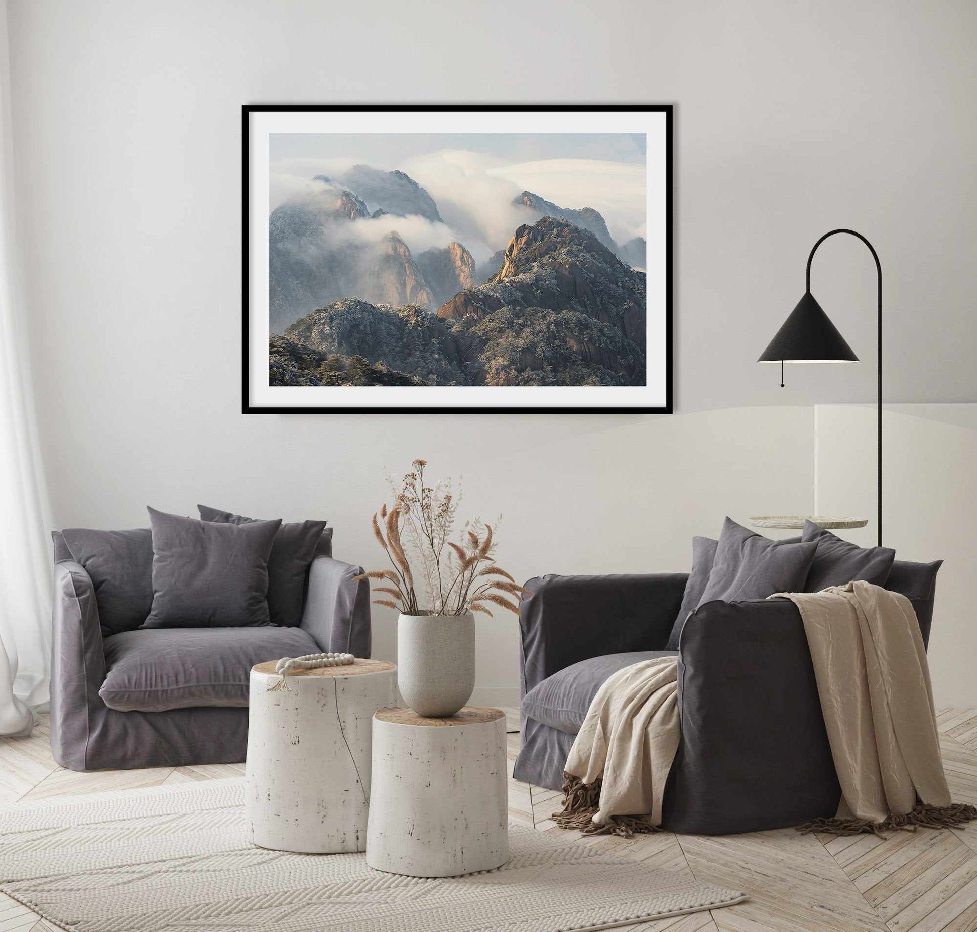 Misty Huangshan Mountain, China Art Print-PRINT-Olive et Oriel-Olive et Oriel-Buy-Australian-Art-Prints-Online-with-Olive-et-Oriel-Your-Artwork-Specialists-Austrailia-Decorate-With-Coastal-Photo-Wall-Art-Prints-From-Our-Beach-House-Artwork-Collection-Fine-Poster-and-Framed-Artwork