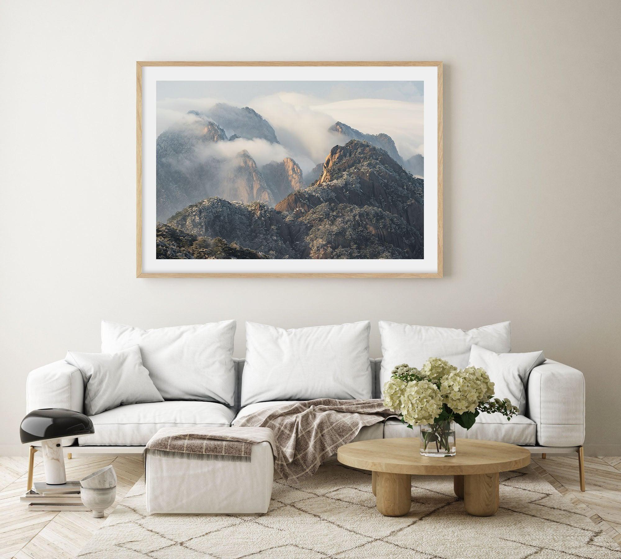 Misty Huangshan Mountain, China Art Print-PRINT-Olive et Oriel-Olive et Oriel-Buy-Australian-Art-Prints-Online-with-Olive-et-Oriel-Your-Artwork-Specialists-Austrailia-Decorate-With-Coastal-Photo-Wall-Art-Prints-From-Our-Beach-House-Artwork-Collection-Fine-Poster-and-Framed-Artwork