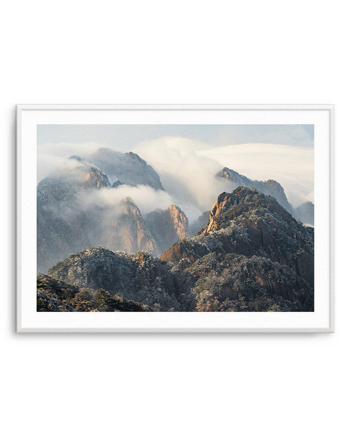 Misty Huangshan Mountain, China Art Print-PRINT-Olive et Oriel-Olive et Oriel-A5 | 5.8" x 8.3" | 14.8 x 21cm-Unframed Art Print-With White Border-Buy-Australian-Art-Prints-Online-with-Olive-et-Oriel-Your-Artwork-Specialists-Austrailia-Decorate-With-Coastal-Photo-Wall-Art-Prints-From-Our-Beach-House-Artwork-Collection-Fine-Poster-and-Framed-Artwork