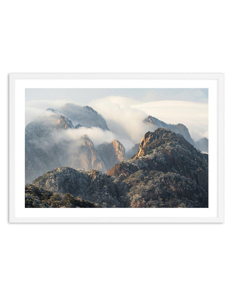 Misty Huangshan Mountain, China Art Print-PRINT-Olive et Oriel-Olive et Oriel-A5 | 5.8" x 8.3" | 14.8 x 21cm-White-With White Border-Buy-Australian-Art-Prints-Online-with-Olive-et-Oriel-Your-Artwork-Specialists-Austrailia-Decorate-With-Coastal-Photo-Wall-Art-Prints-From-Our-Beach-House-Artwork-Collection-Fine-Poster-and-Framed-Artwork