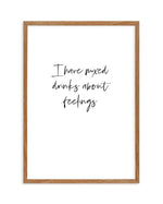 Mixed Drinks About Feelings Art Print-PRINT-Olive et Oriel-Olive et Oriel-50x70 cm | 19.6" x 27.5"-Walnut-With White Border-Buy-Australian-Art-Prints-Online-with-Olive-et-Oriel-Your-Artwork-Specialists-Austrailia-Decorate-With-Coastal-Photo-Wall-Art-Prints-From-Our-Beach-House-Artwork-Collection-Fine-Poster-and-Framed-Artwork