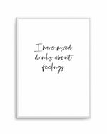 Mixed Drinks About Feelings Art Print-PRINT-Olive et Oriel-Olive et Oriel-A4 | 8.3" x 11.7" | 21 x 29.7cm-Unframed Art Print-With White Border-Buy-Australian-Art-Prints-Online-with-Olive-et-Oriel-Your-Artwork-Specialists-Austrailia-Decorate-With-Coastal-Photo-Wall-Art-Prints-From-Our-Beach-House-Artwork-Collection-Fine-Poster-and-Framed-Artwork