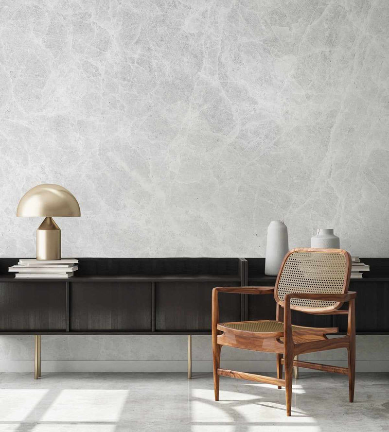 SHOP Modern Grey Marble Stone Peel & Stick Wallpaper Online – Olive et ...