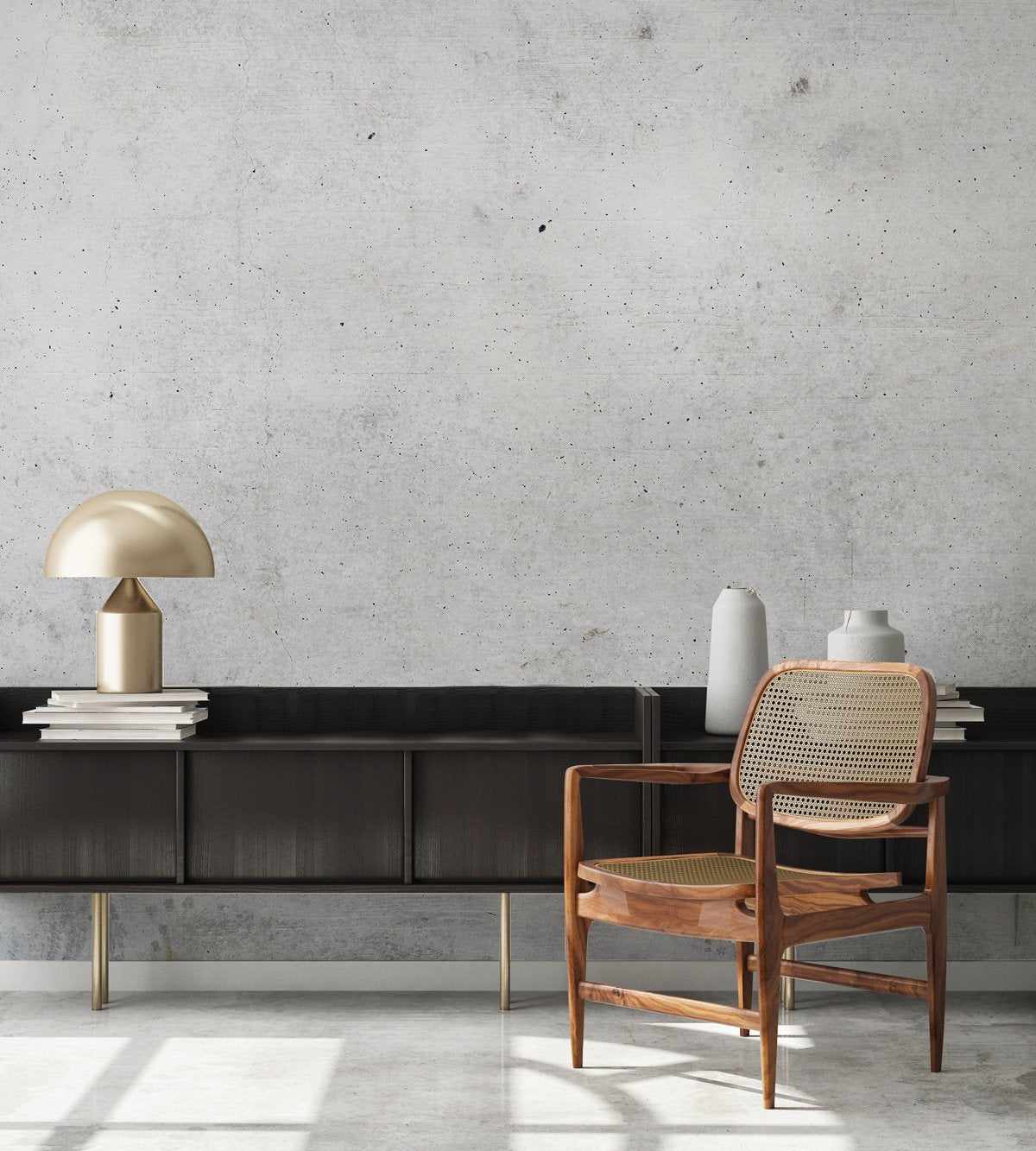 Modern Industrial Concrete Wallpaper - Olive et Oriel