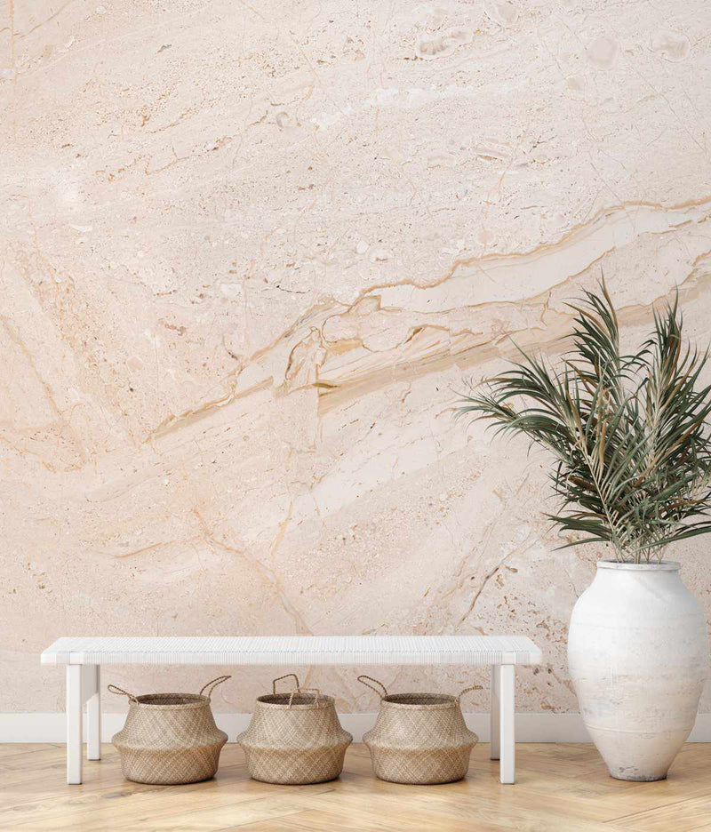 Modern Marble Wallpaper | Blush - Olive et Oriel
