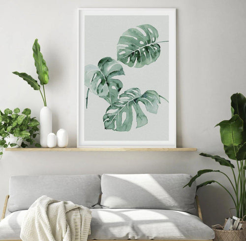 Monstera Abstract Watercolour Art Print-PRINT-Olive et Oriel-Olive et Oriel-Buy-Australian-Art-Prints-Online-with-Olive-et-Oriel-Your-Artwork-Specialists-Austrailia-Decorate-With-Coastal-Photo-Wall-Art-Prints-From-Our-Beach-House-Artwork-Collection-Fine-Poster-and-Framed-Artwork