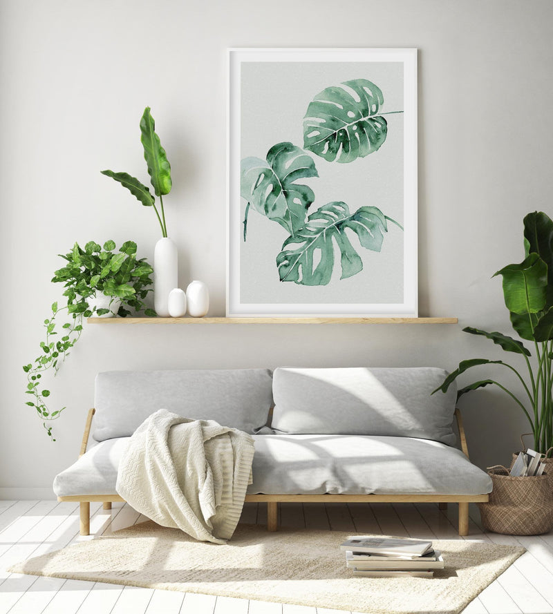 Monstera Abstract Watercolour Art Print-PRINT-Olive et Oriel-Olive et Oriel-Buy-Australian-Art-Prints-Online-with-Olive-et-Oriel-Your-Artwork-Specialists-Austrailia-Decorate-With-Coastal-Photo-Wall-Art-Prints-From-Our-Beach-House-Artwork-Collection-Fine-Poster-and-Framed-Artwork