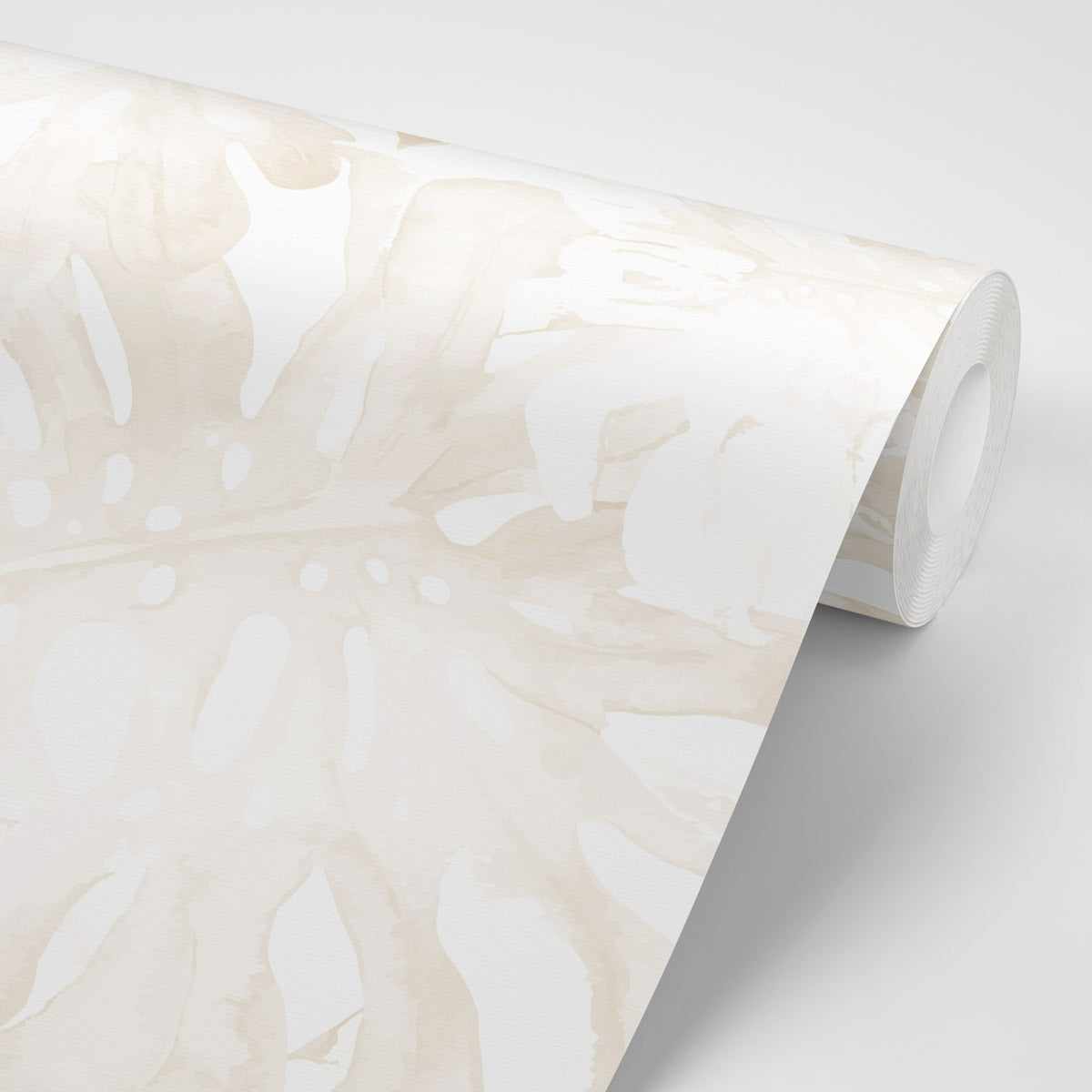 Beige Monstera Wallpaper - Olive et Oriel